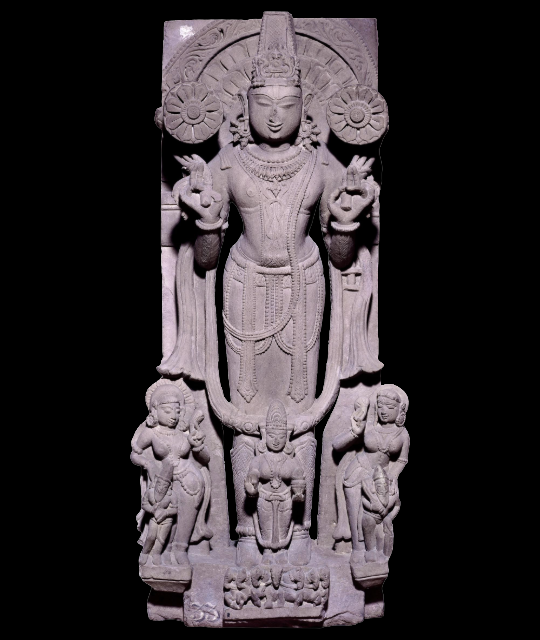 Sandstone statue of deity, Surya.