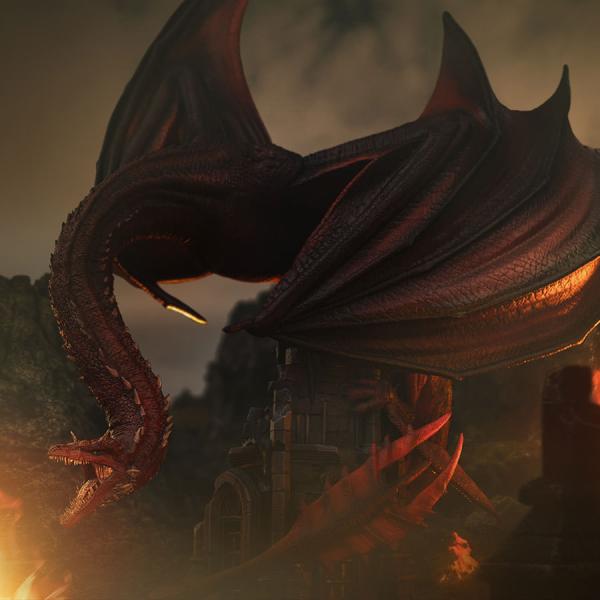 Caraxes Statue (Iron Studios)
