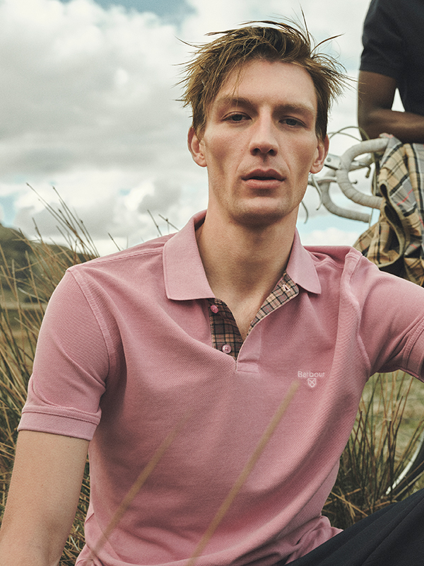Washed Tartan Tailored Pique Polo