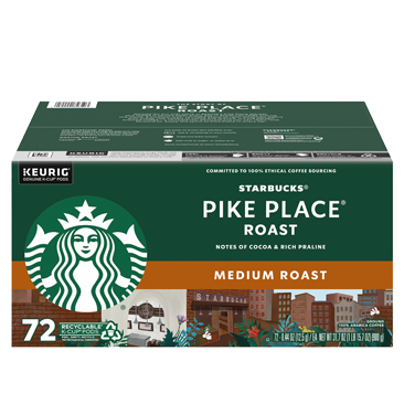 Starbucks Pike Place Medium Roast K-Cup, 72-Count