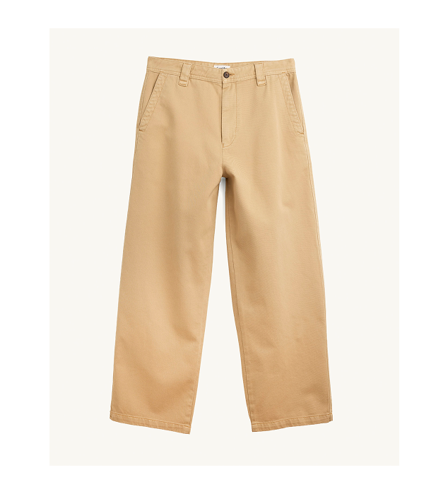 Wide Twill Pant - Tan