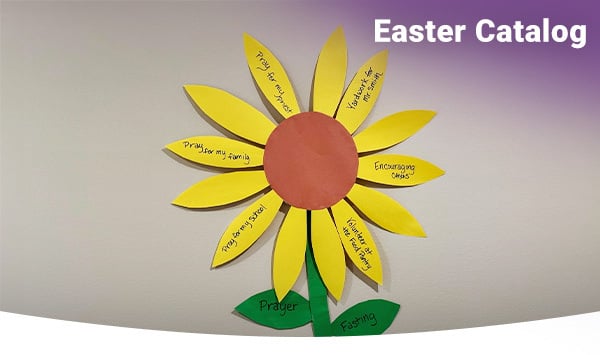 A paper sunflower. 