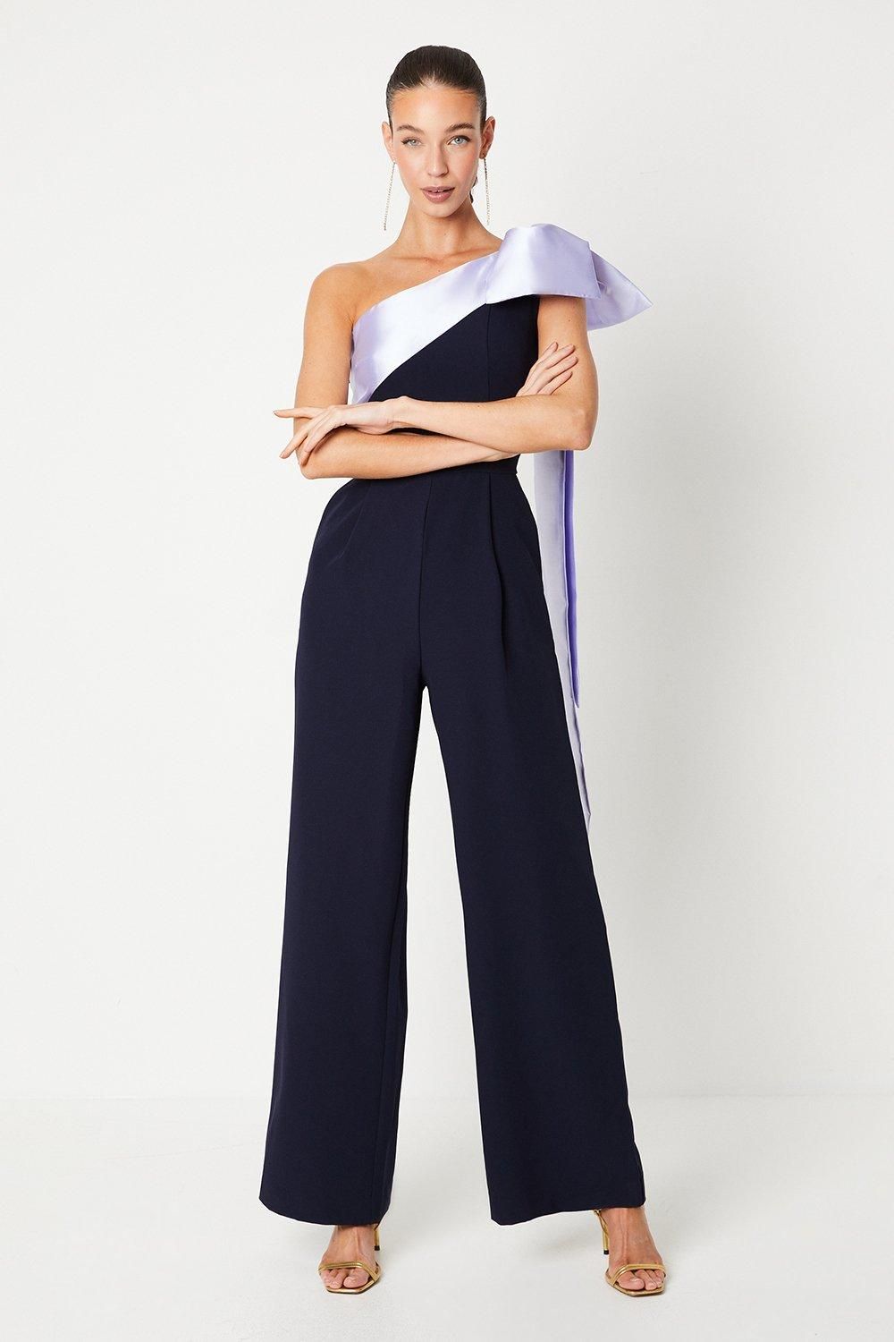 Bow One Shoulder Jumpsuit