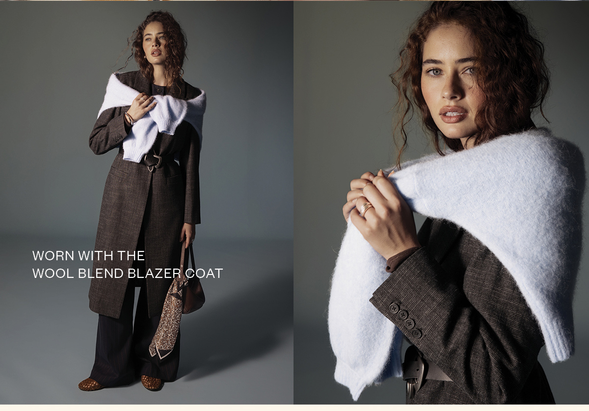 The Wool Blend Blazer Coat