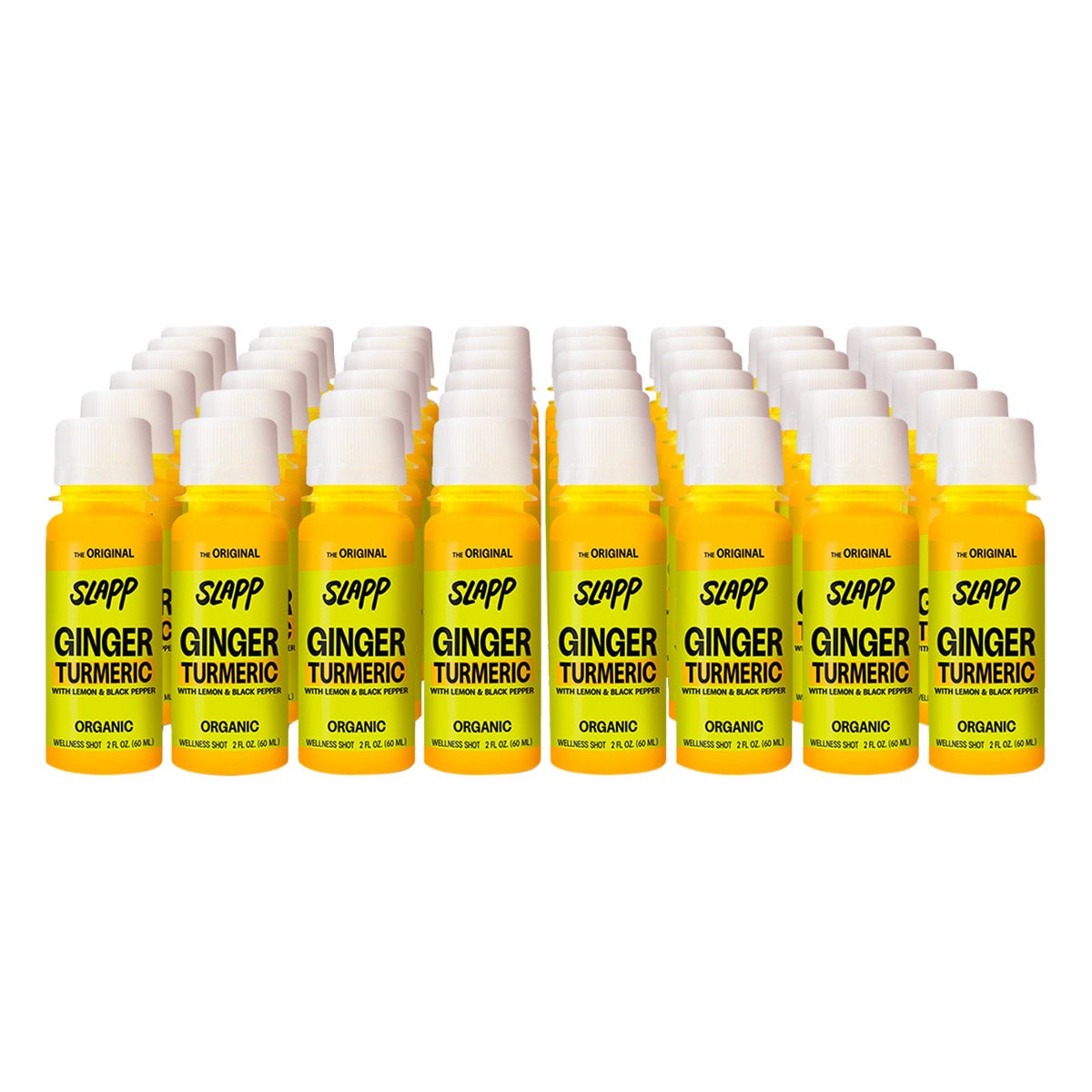 SLAPP Organic Ginger and Turmeric Daily Booster Shots, 48-Count