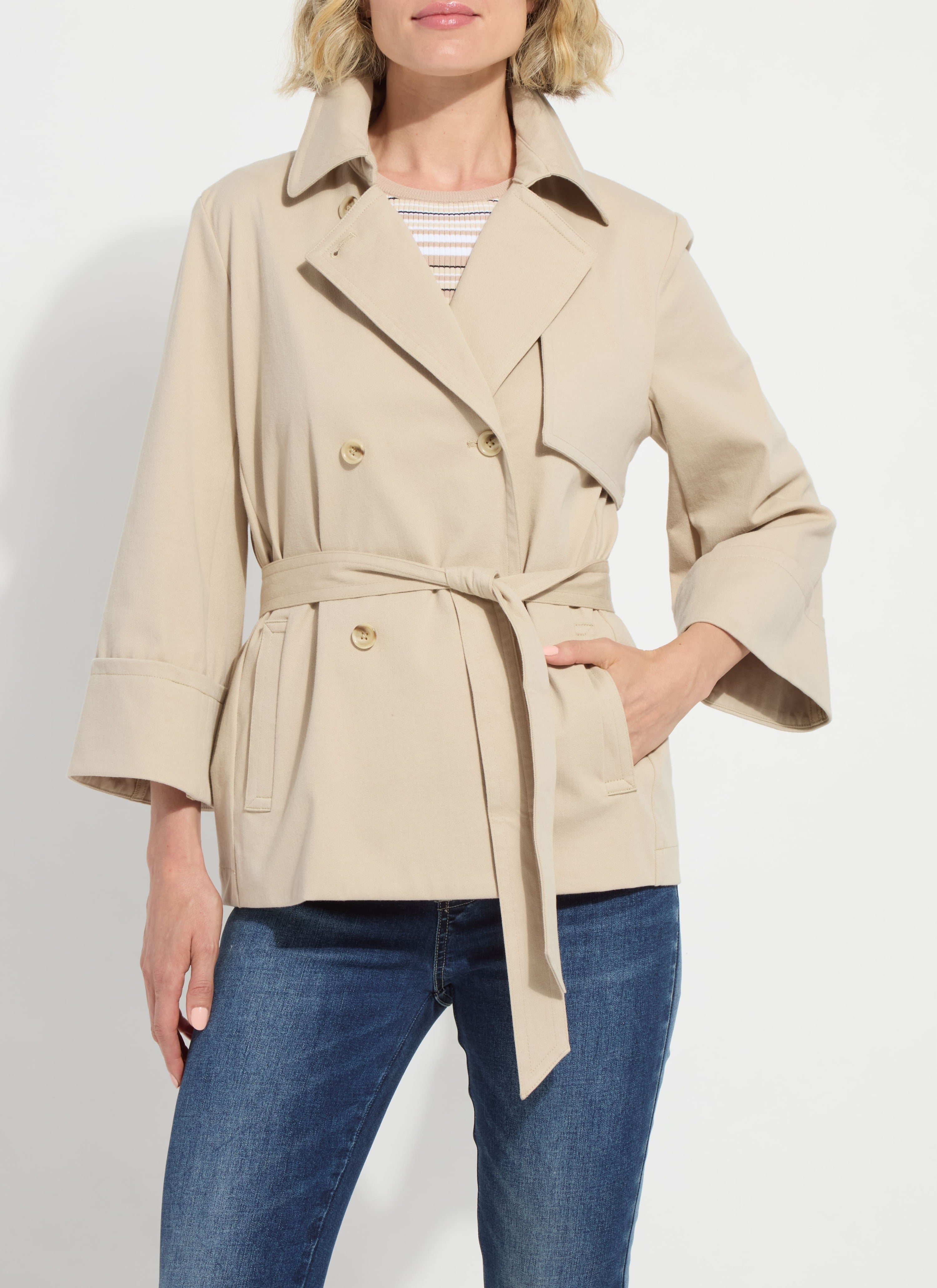 Image of Dakota Cotton Cropped Trench