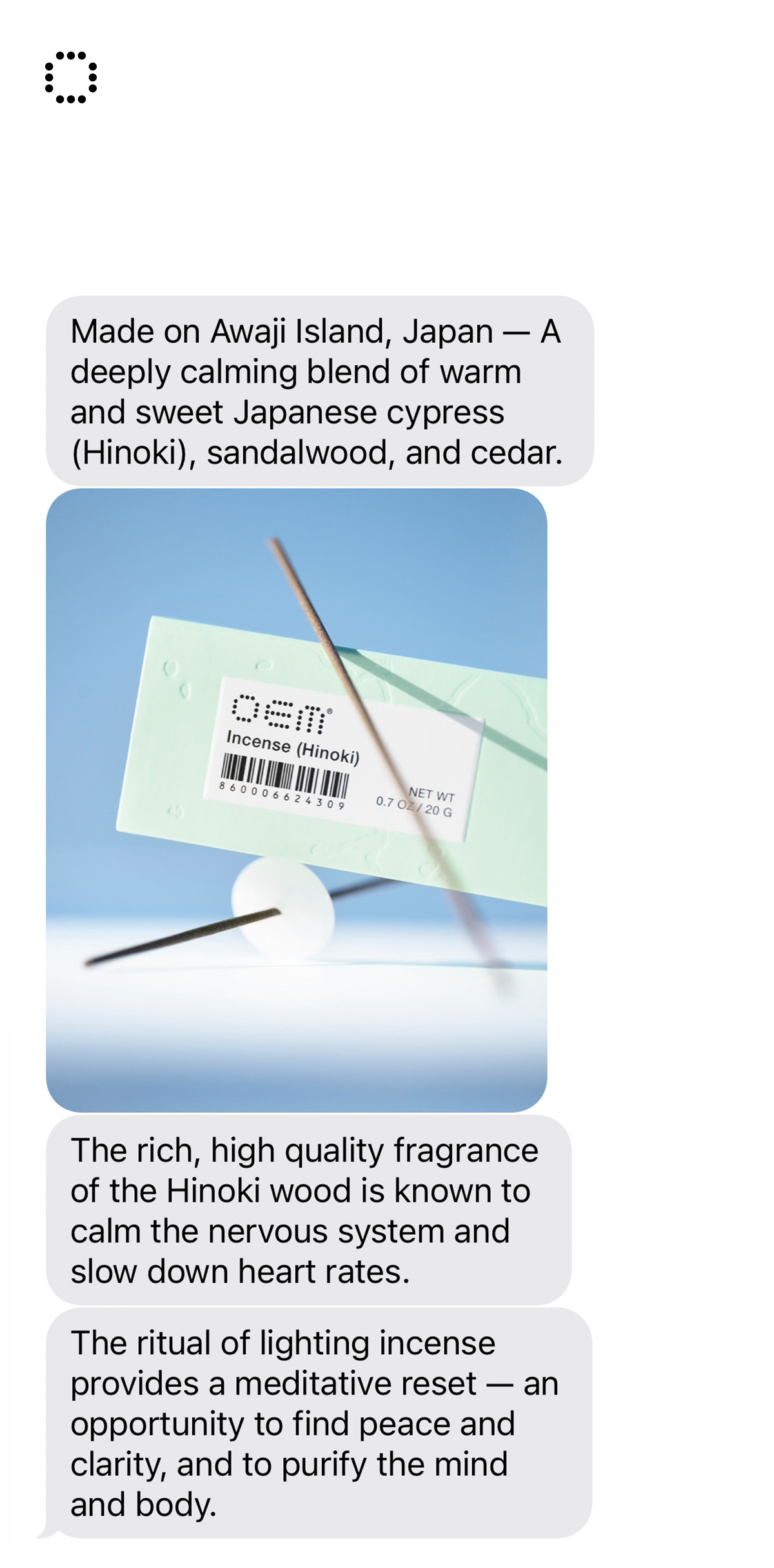OEM Incense (Hinoki)