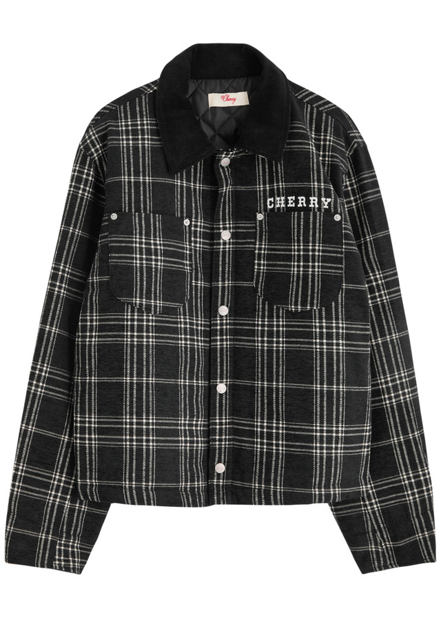 CHERRY LOS ANGELES Checked-jacquard chenille jacket