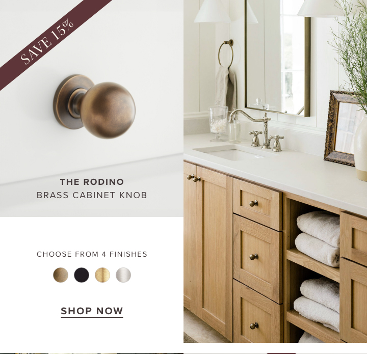 The Rodino Brass Cabinet Knob - Choose from 4 finishes