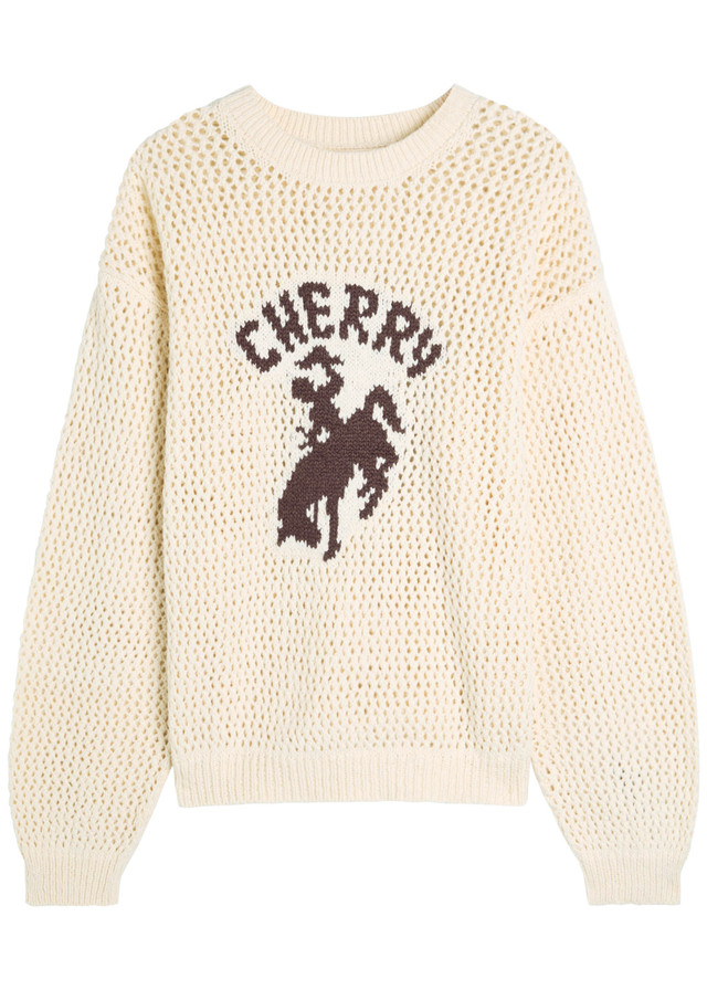 CHERRY LOS ANGELES Western open-knit cotton jumper