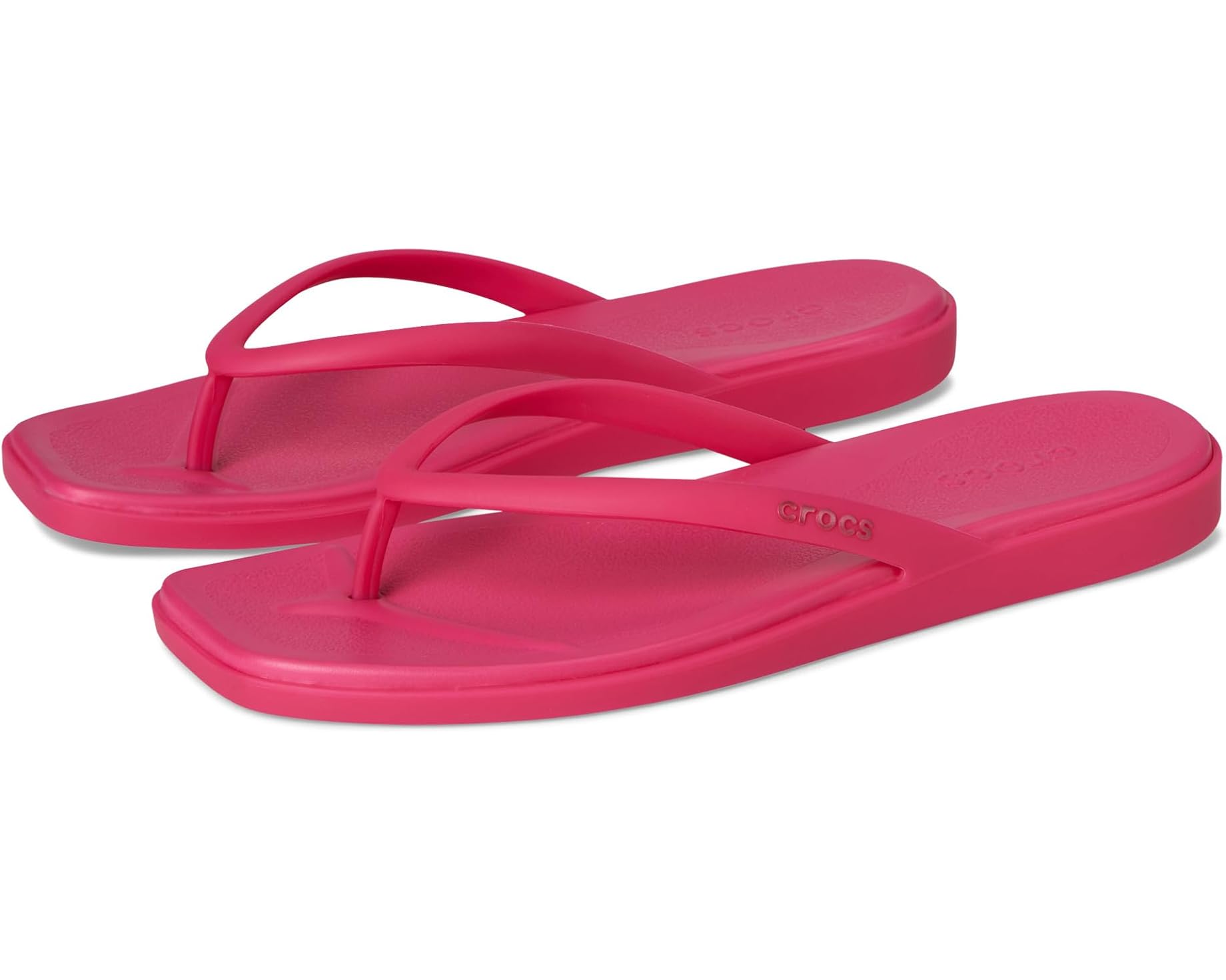 Crocs Women's Miami Flip Flops in Dragonfruit