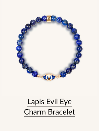 Lapis Evil Eye Charm Bracelet
