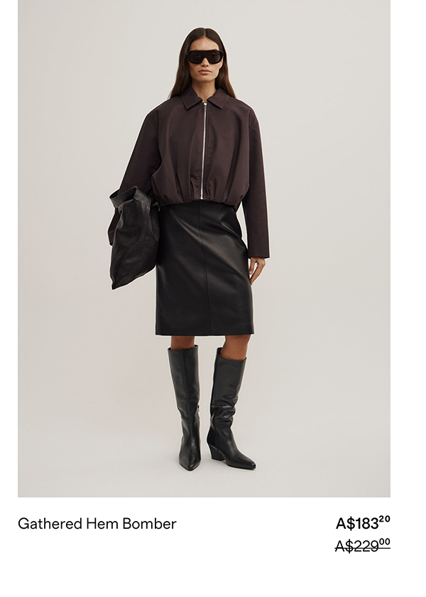 Gathered Hem Bomber A$183.20