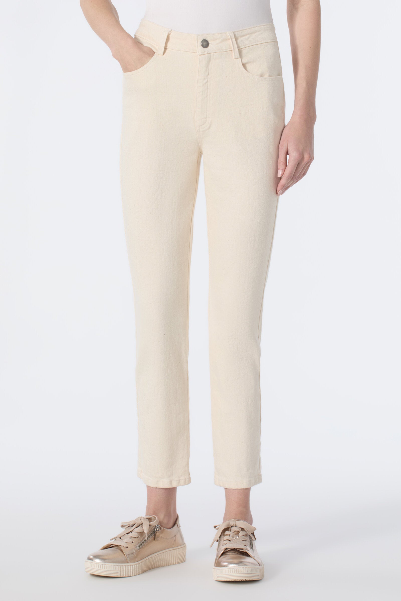 Image of Zoey Slim Straight Jean - Ecru