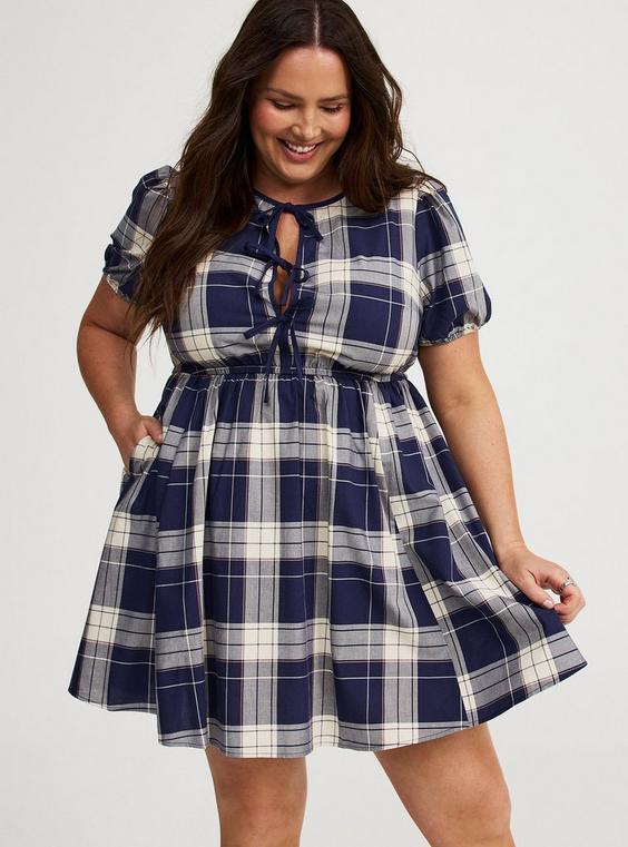 Mini Crew-Neck Bow Dress