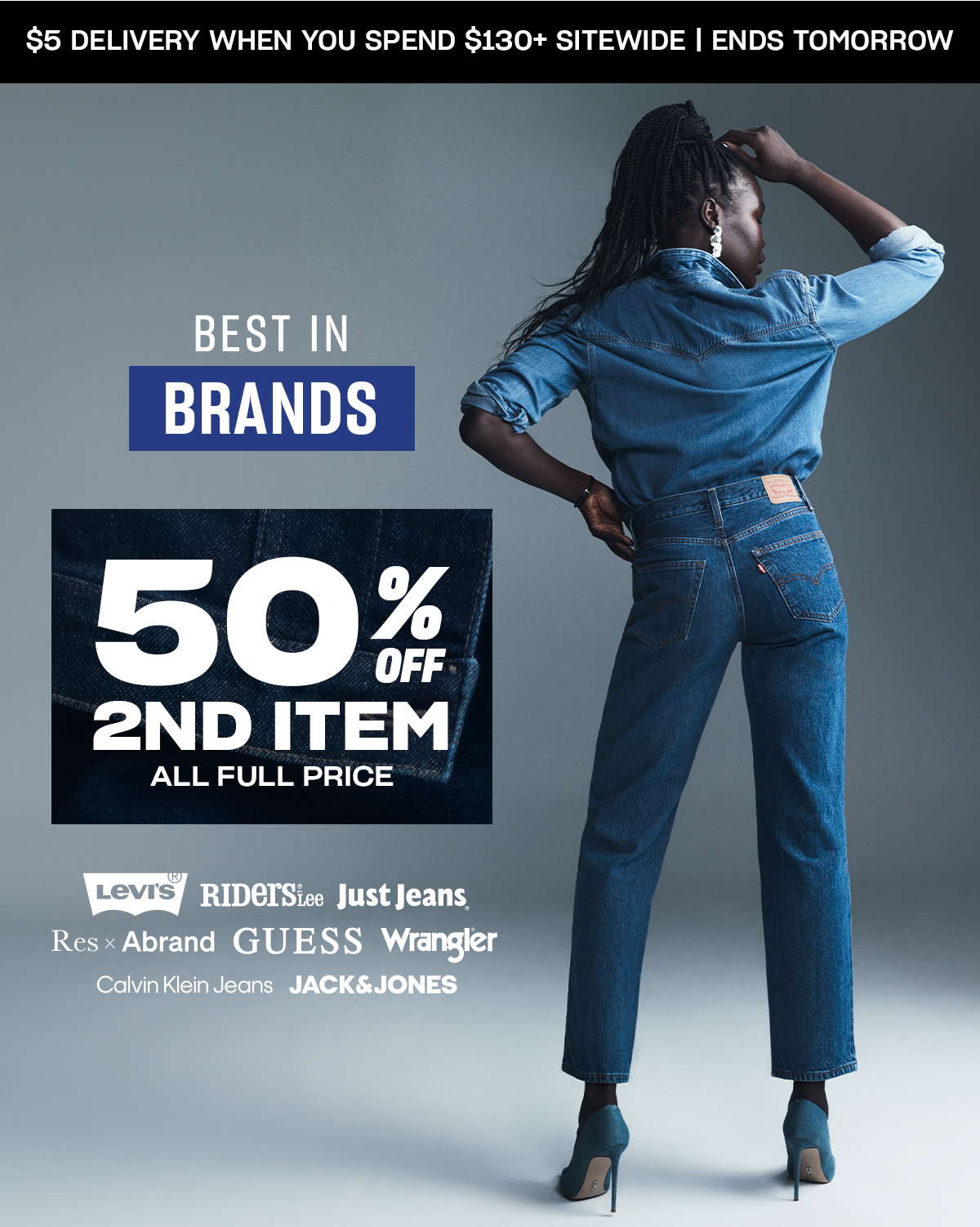 50% off second item. All full price
