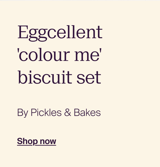 Eggcellent 'colour me' biscuit set. By Pickles & Bakes