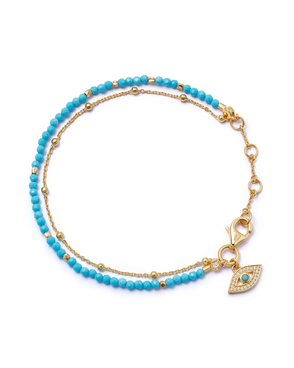 Turquoise Evil Eye Bracelet