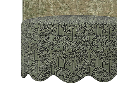 Madeline Tuscan Olive Velvet Loveseat - With Throw Pillows - 71