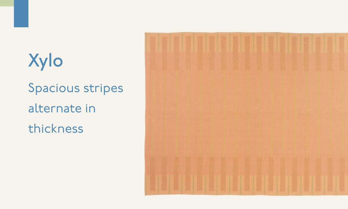 Xylo | Spacious stripes alternate in thickness