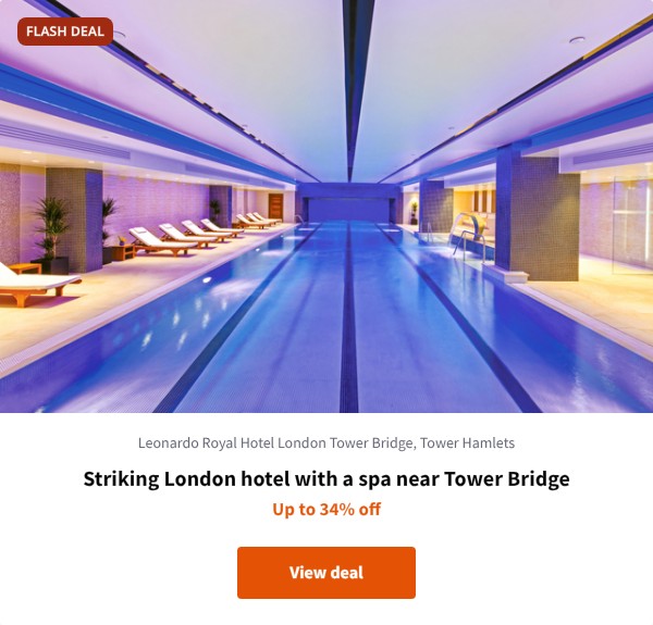 Striking London hotel with a spa near Tower Bridge