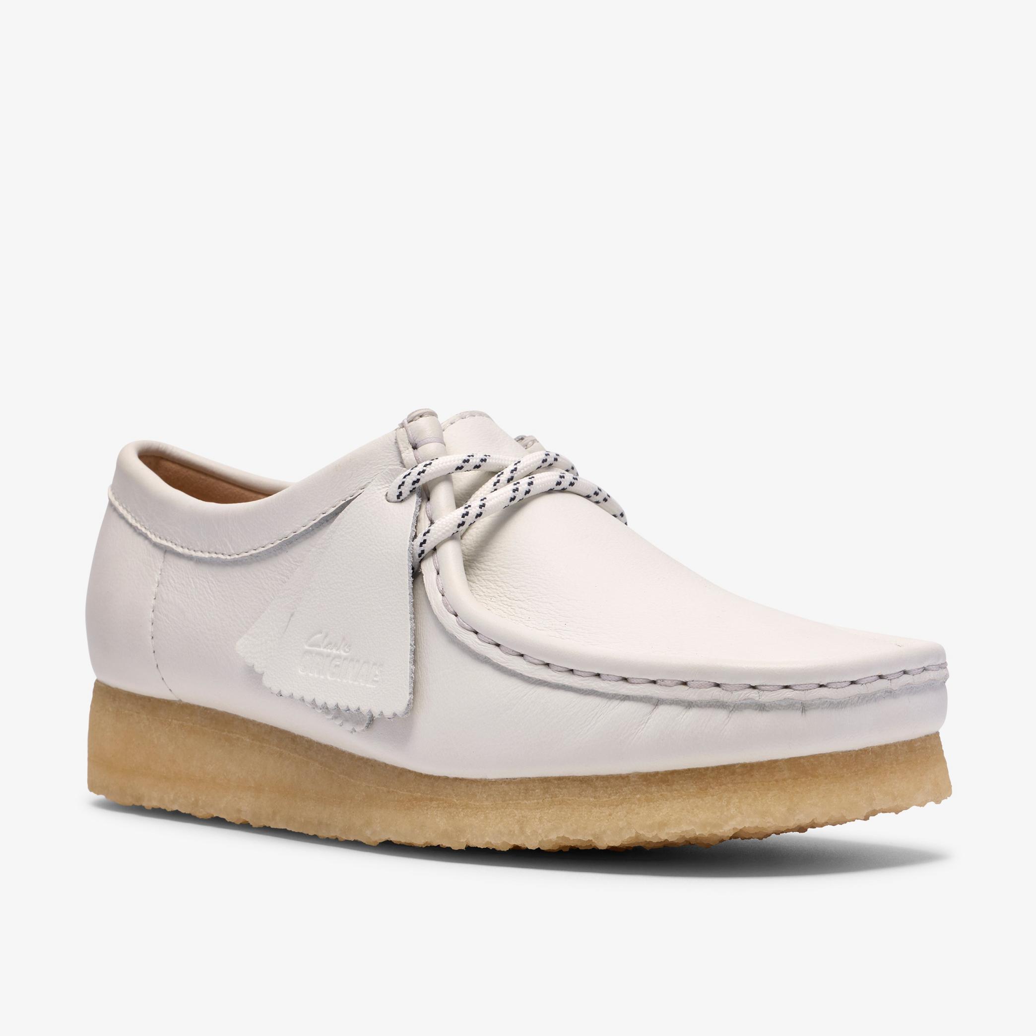 Shop Wallabee White Grain Leather