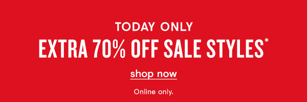 Extra 70% off sale styles