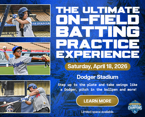 The ultimate on-field batting practice experience! Saturday, April 18. Learn More.