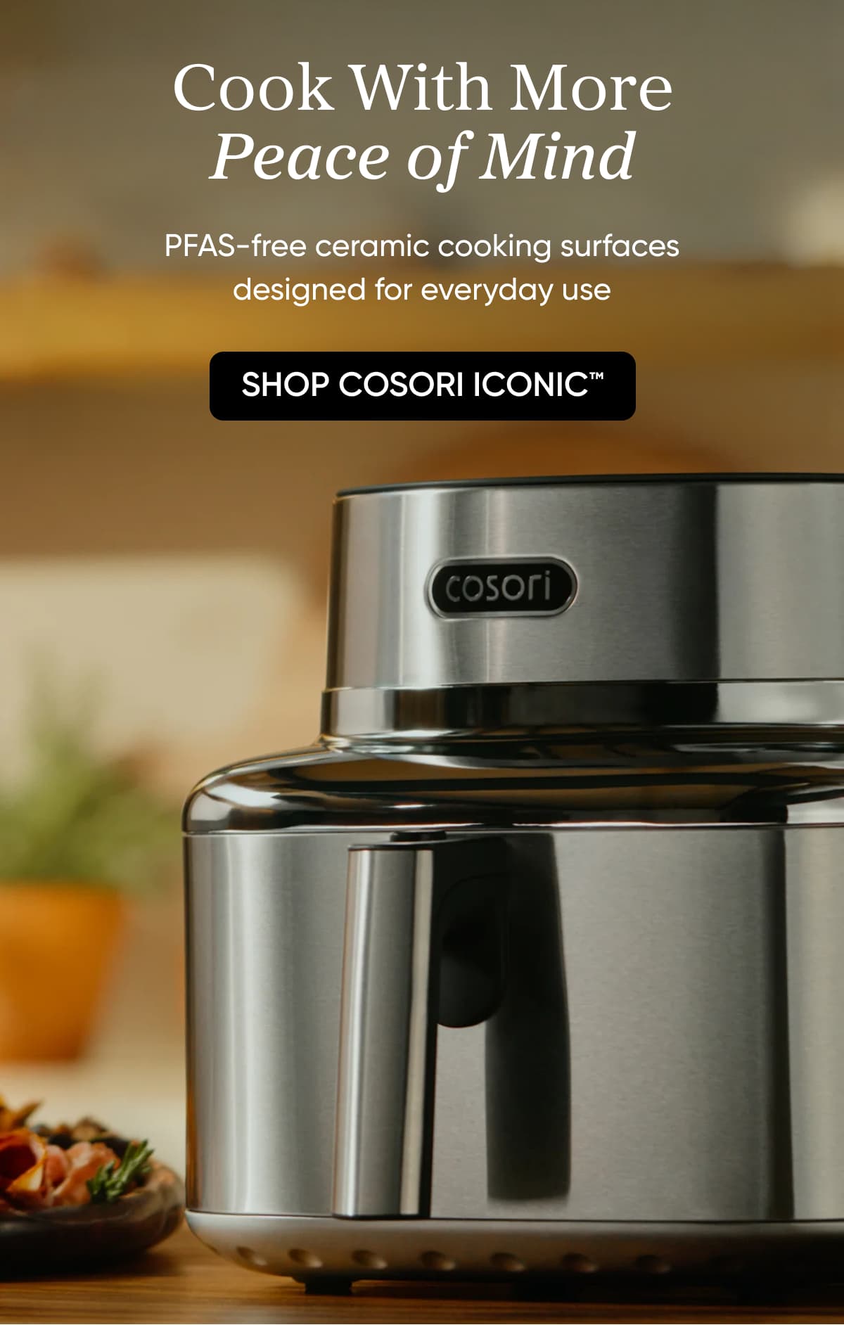 Cook With More Peace of Mind PFAS-free ceramic cooking surfaces designed for everyday use
