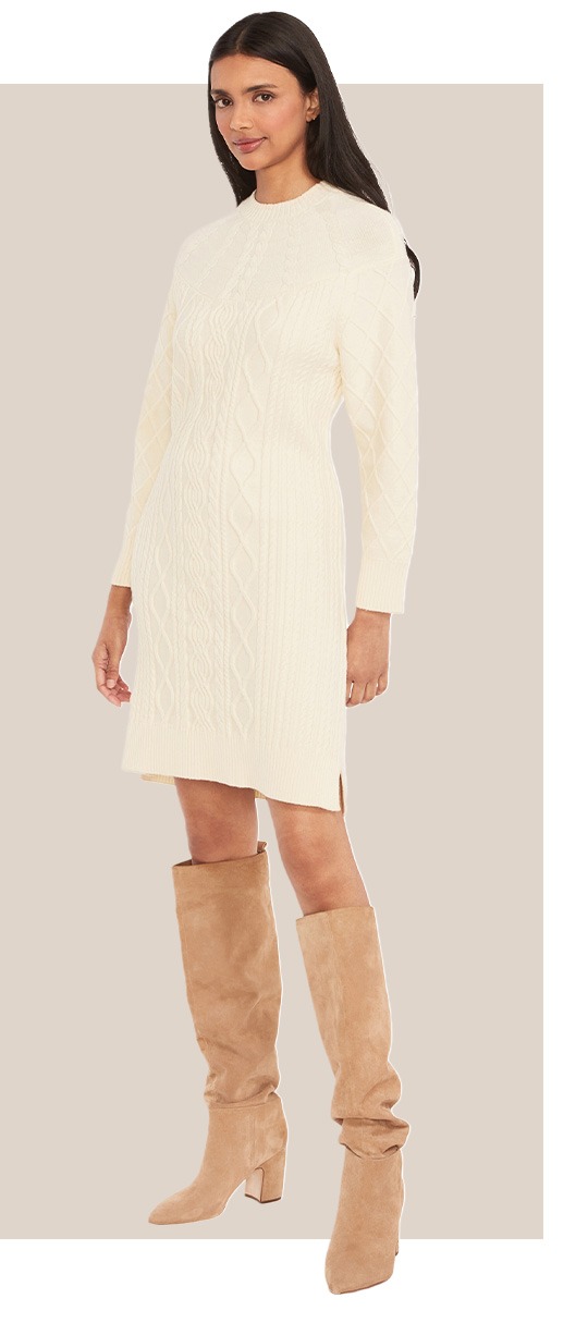 Benjamin Cable Knit Sweater Dress By The Good Journey