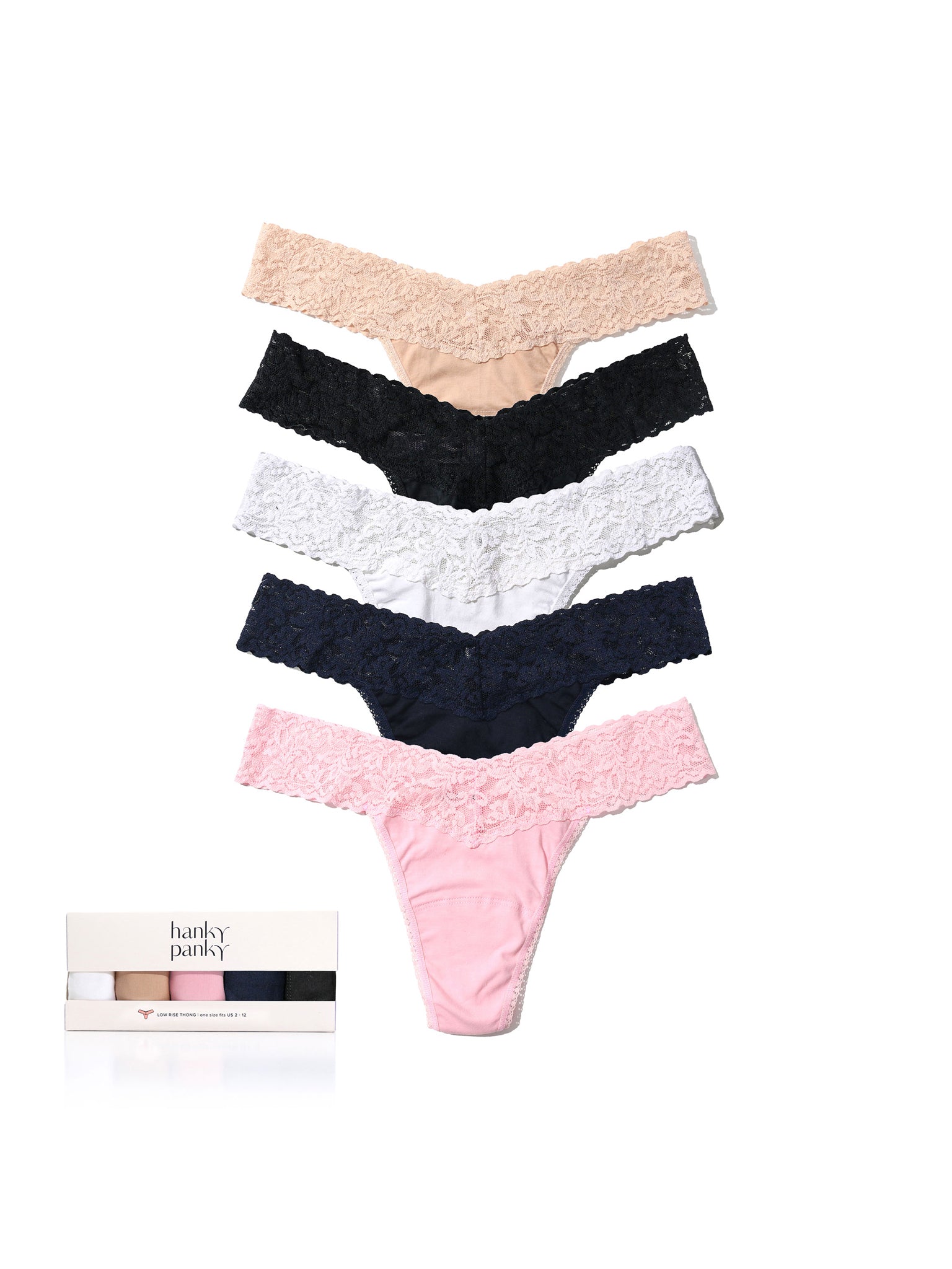 Image of Cotton 5 Pack Low Rise Thongs