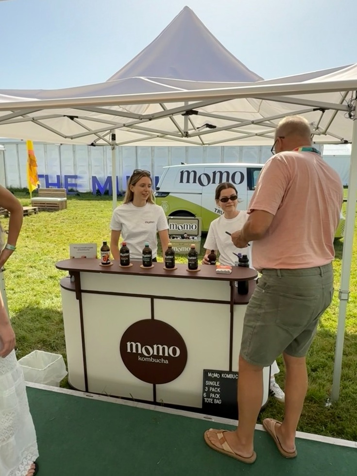 Serving MOMO at the Hay Festival