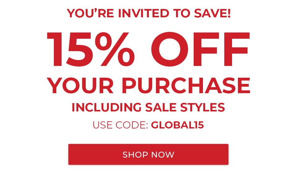 15% OFF Your Purchase plus up to 50% OFF Sale Styles