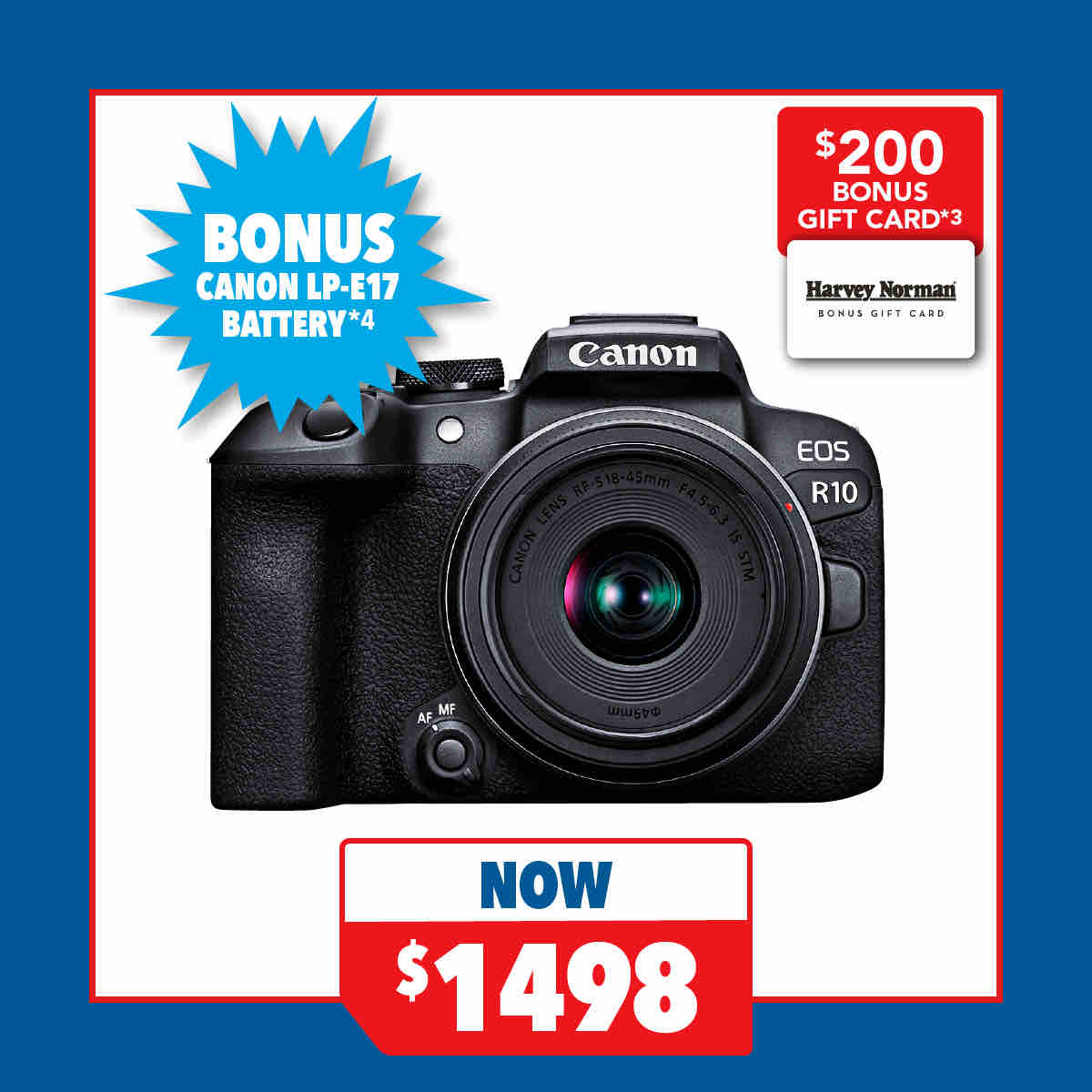 Canon EOS R10 Mirrorless Camera with 18-45mm Lens
