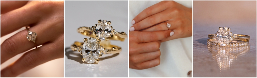 Starlight Oval Diamond Engagement Ring
