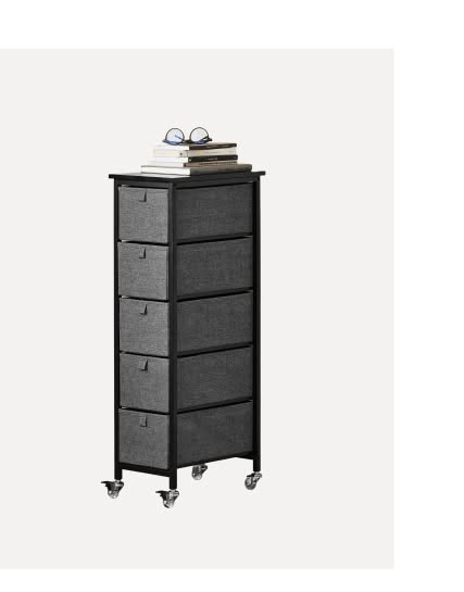 Rolling 5-drawer cart