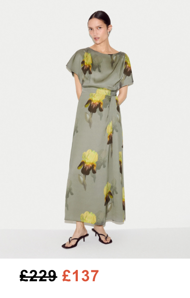 Iris Cap Sleeve Satin Dress