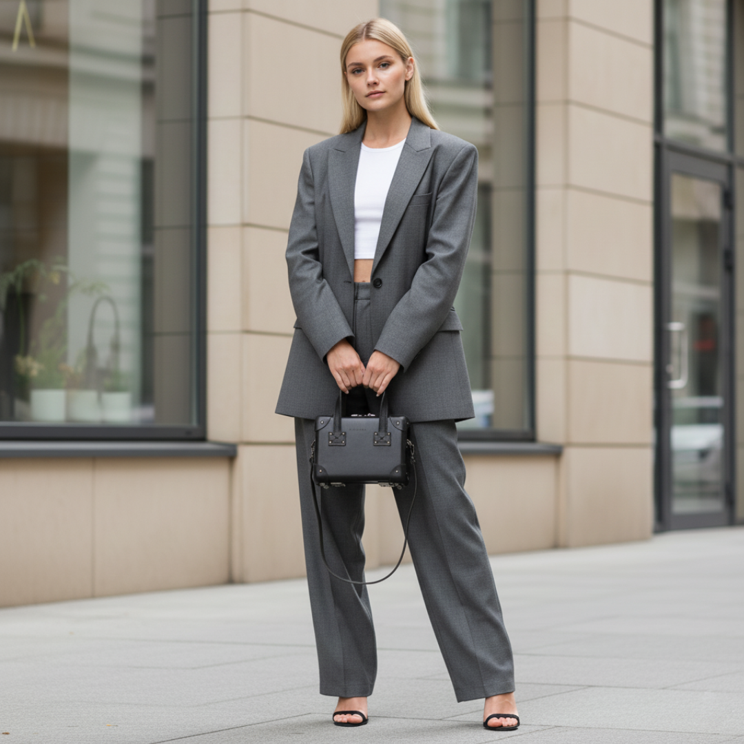 Model styled with the industrialist mini