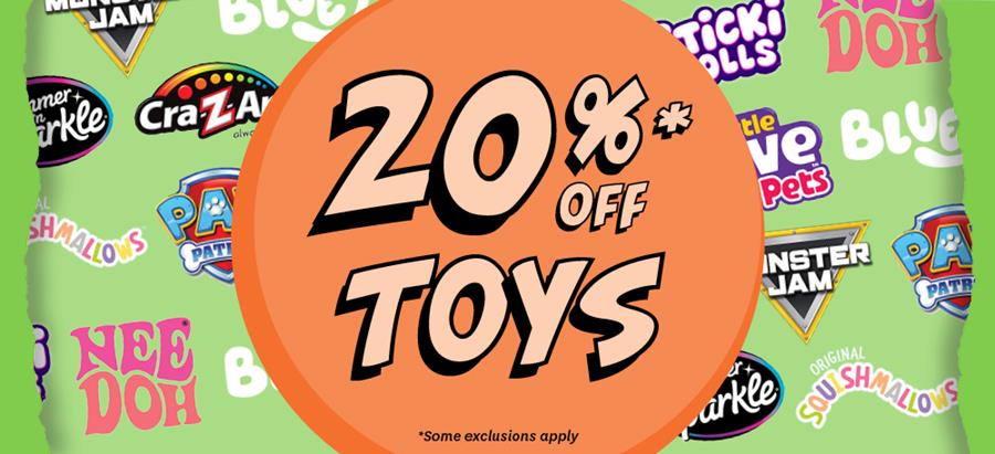 20% Off Toys at Paper Plus