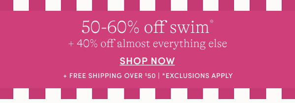 50%-60% off swim