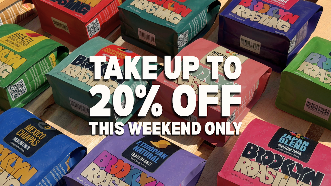 Brooklyn Roasting Bags and Memorial Day Sale Text