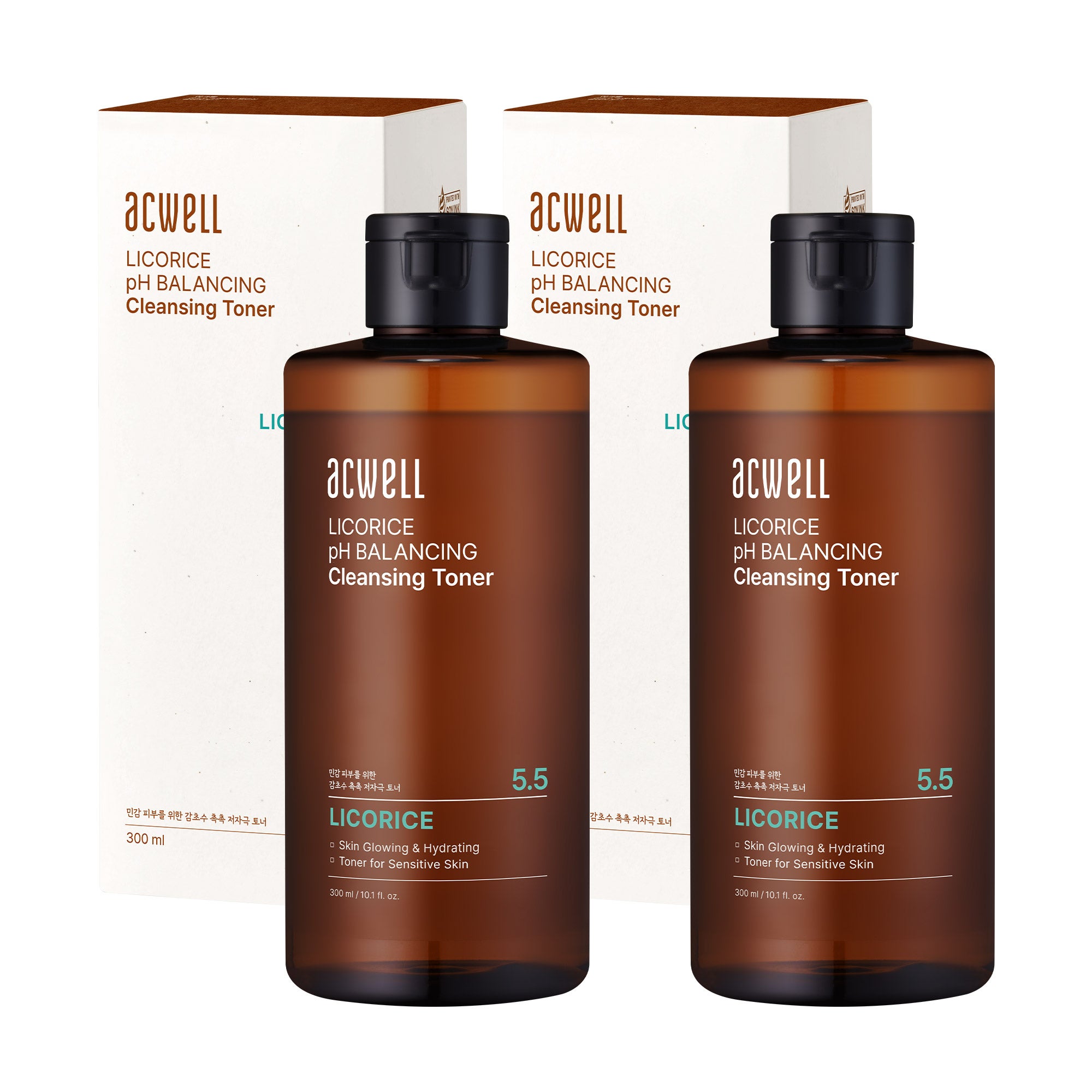Acwell Licorice pH Balancing Cleansing Toner, 10.14 fl oz, 2-Pack