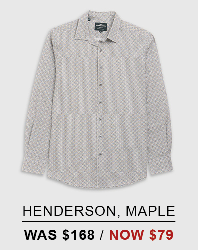 Shop Henderson Valley Sports Fit Shirt, Maple online and instore at Rodd & Gunn