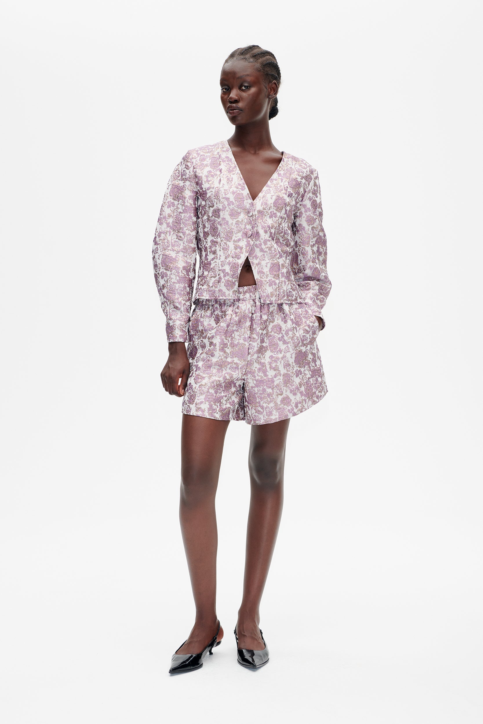 Image of NELA SHORTS | Golden Purple Rose