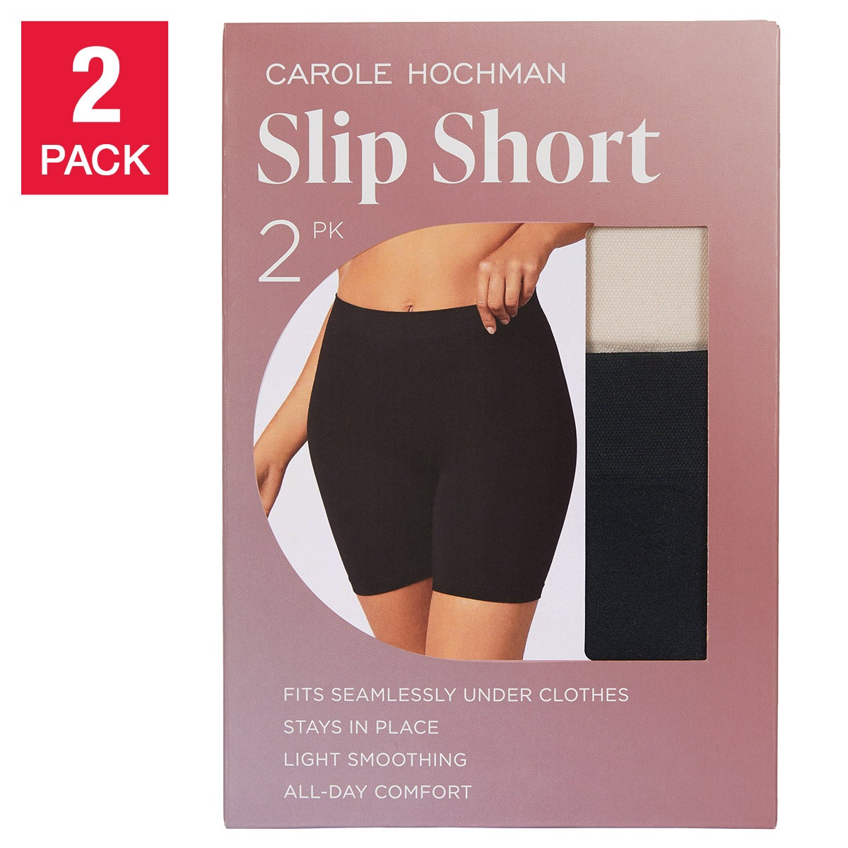 Carole Hochman Women's Slip Short, 2-Pack