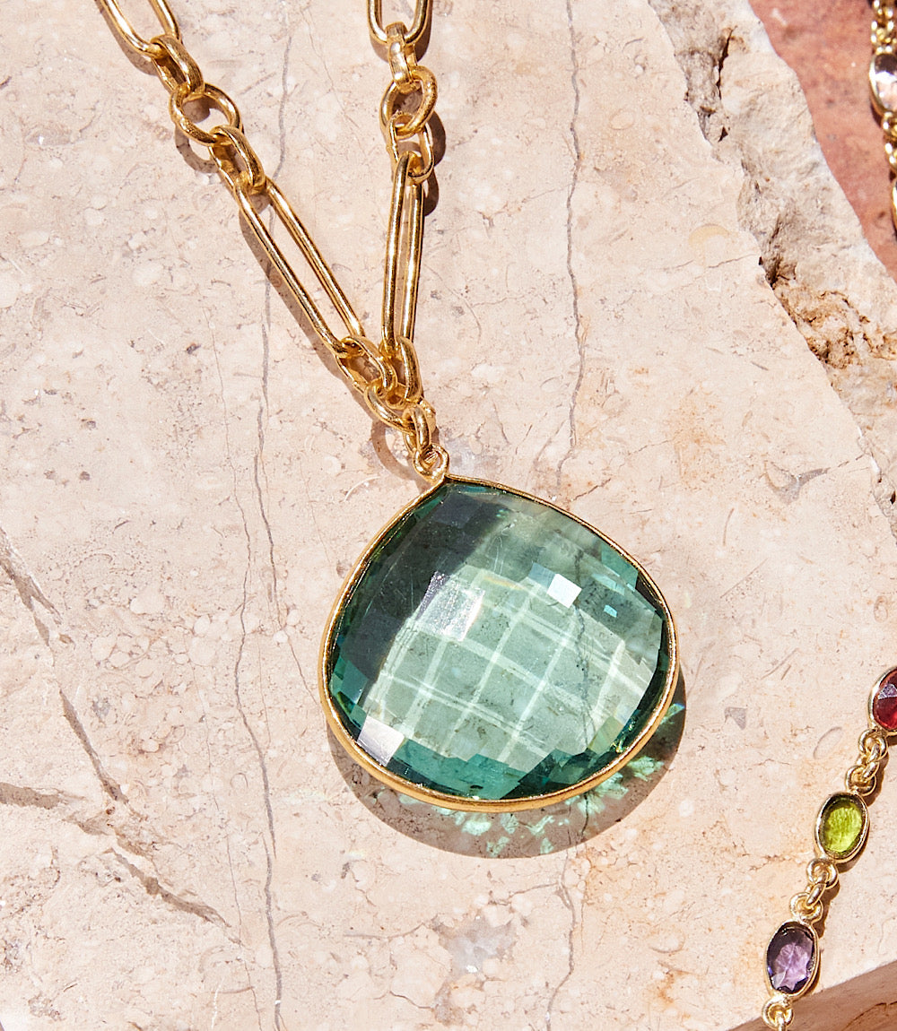 Image of Aqua Quartz Pendant Necklace