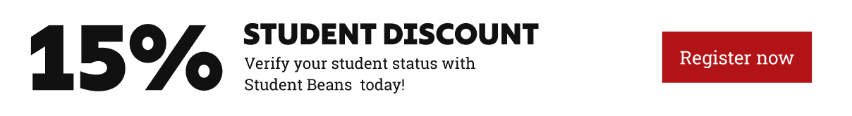 15% Student Discount Image Banner