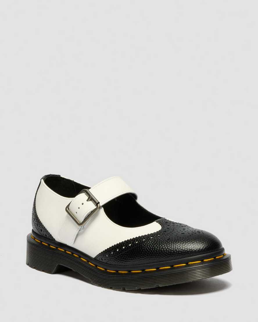 Image of Mary Jane Monochrome Leather Shoes