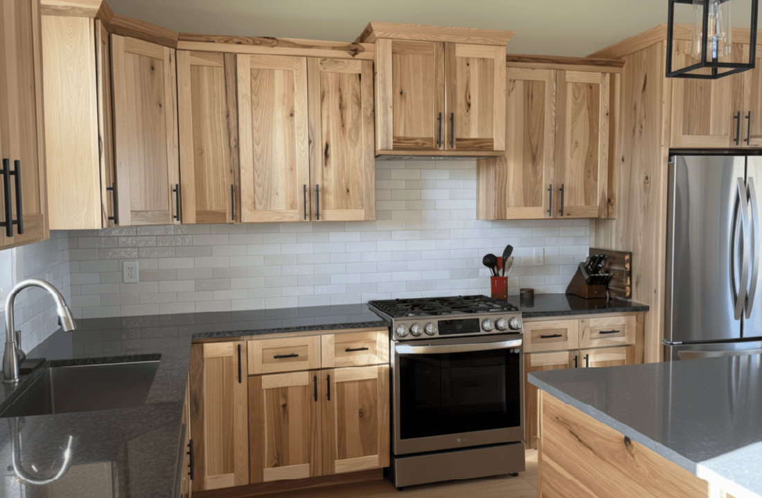 Kitchen with Natural Hickory Cabinets