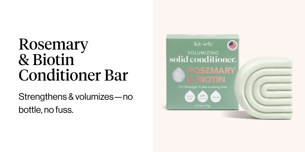 Rosemary & Biotin Conditioner Bar: Strengthens & volumizes—no bottle, no fuss.